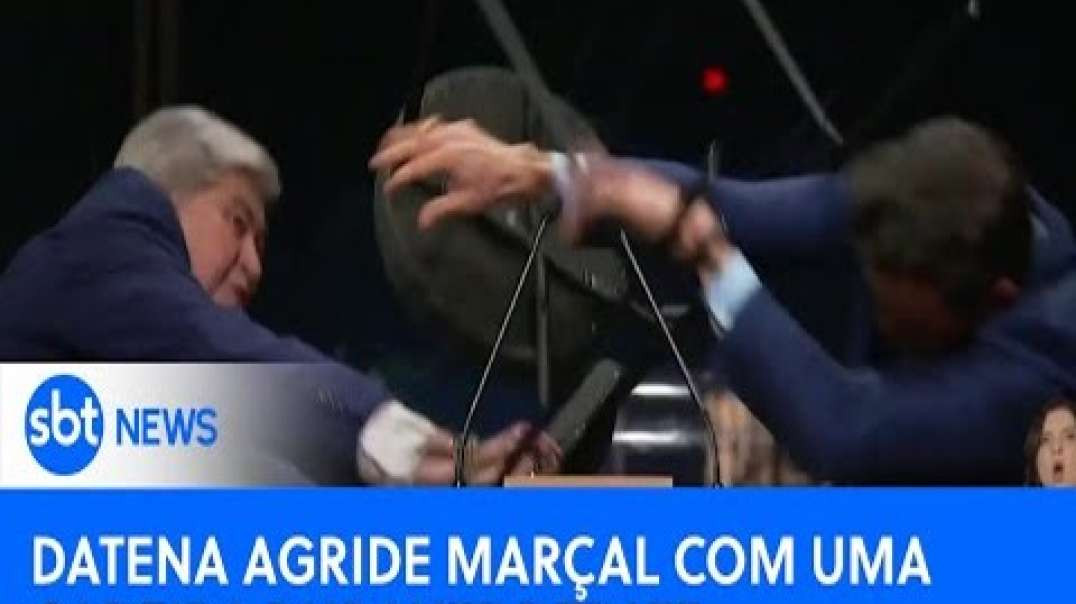 Datena é expulso de debate após dar cadeirada em Pablo Marçal