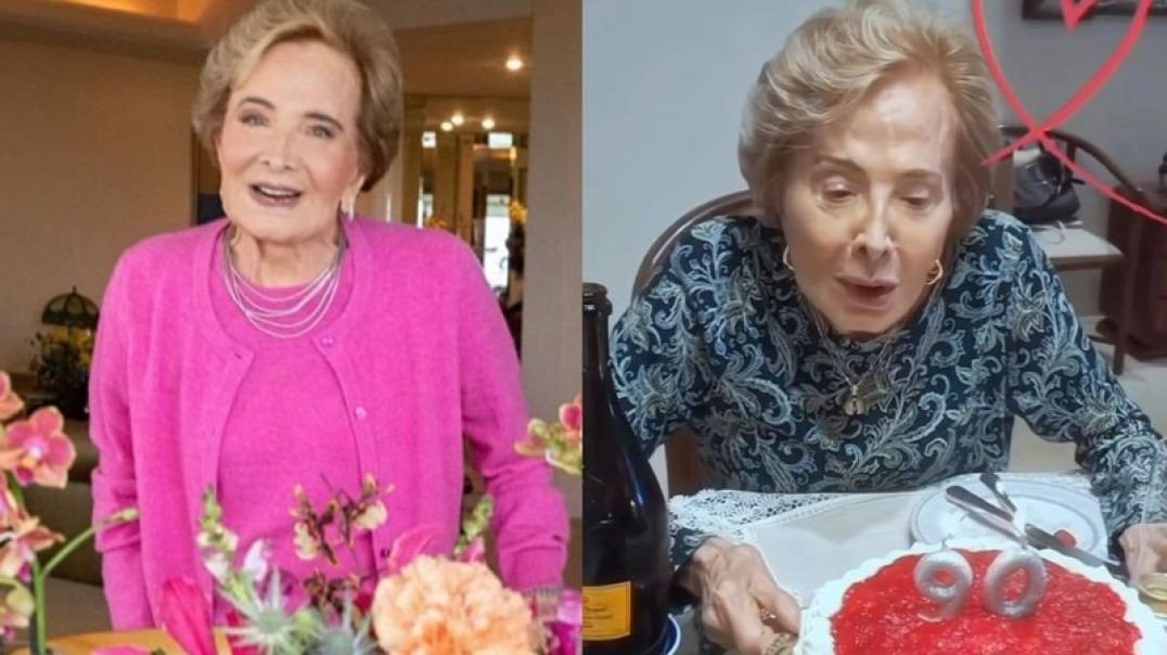 ⁣Gloria Menezes celebra aniversário de 90 anos com festinha em família