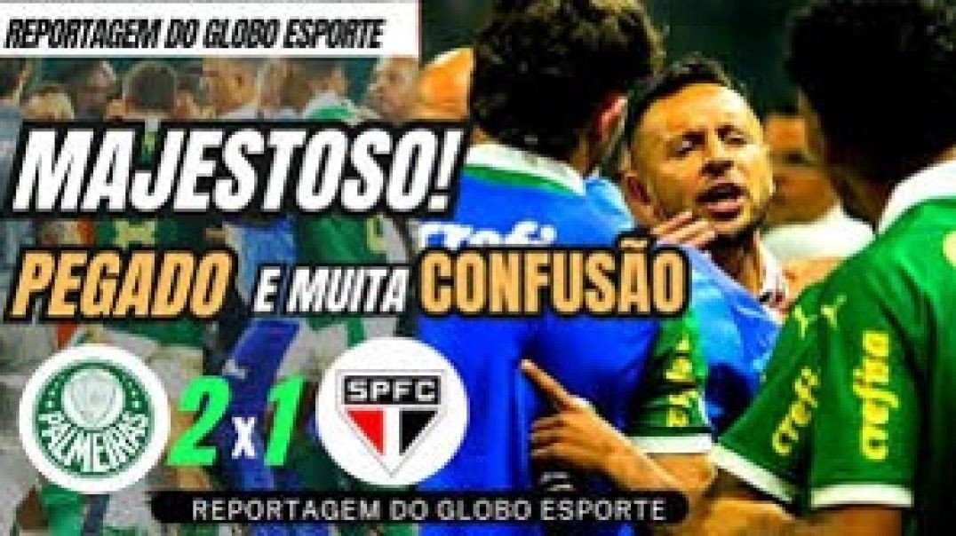 ⁣ESPORTES: Muita confusão após o apito final de Palmeiras 2x1 São Paulo.