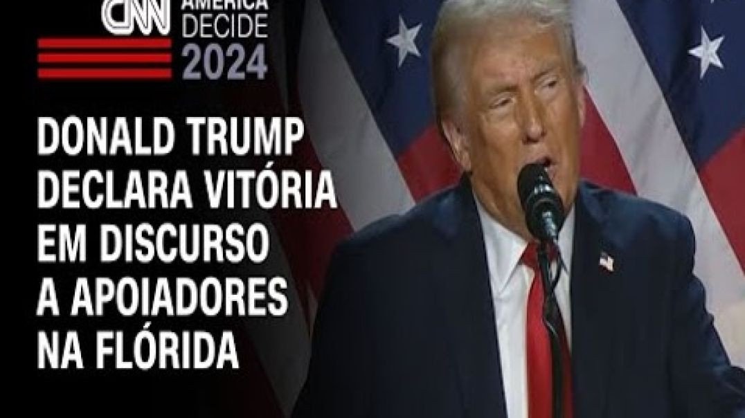 Donald Trump declara vitória em discurso a apoiadores na Flórida