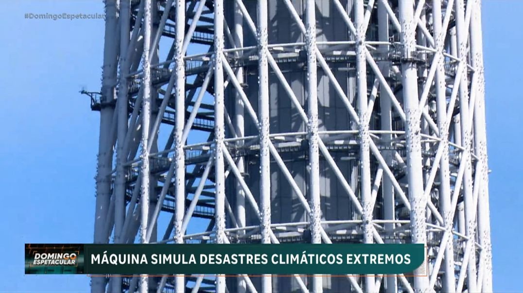 Máquina que simula desastres naturais  - DOMINGO ESPETACULAR