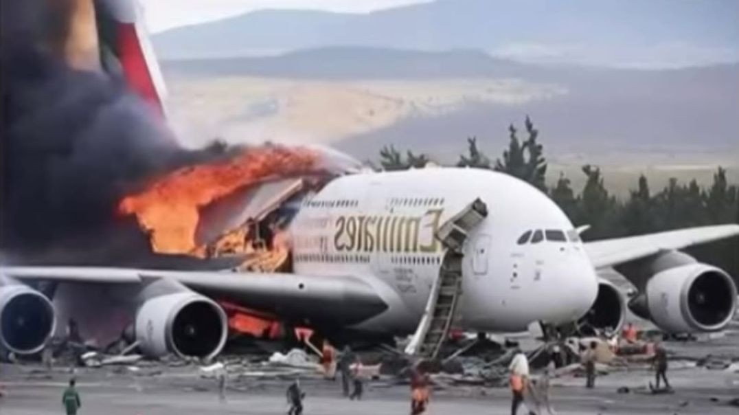 ⁣Um voo da Emirates, viajando da Índia para Dubai, caiu no principal aeroporto de Dubai