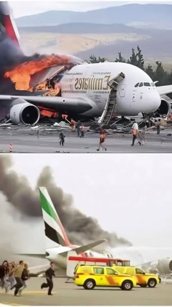 Um voo da Emirates, viajando da Índia para Dubai, caiu no principal aeroporto de Dubai