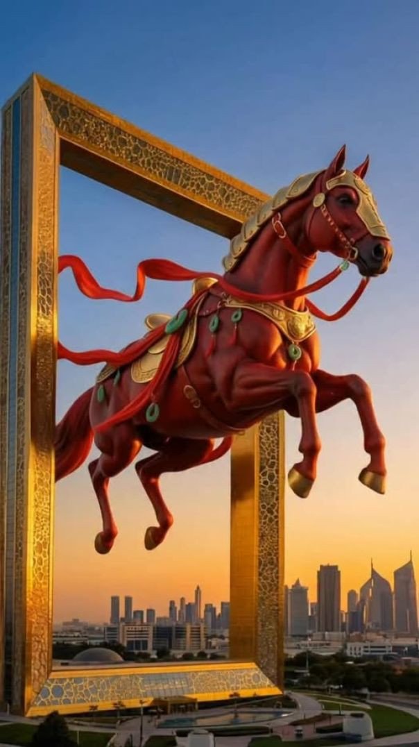 Uma viagem mítica pelo Dubai. 🇦🇪  Desejando-lhe um poderoso e Feliz Ano do Cavalo de Dubai! 🐎✨ Veja 