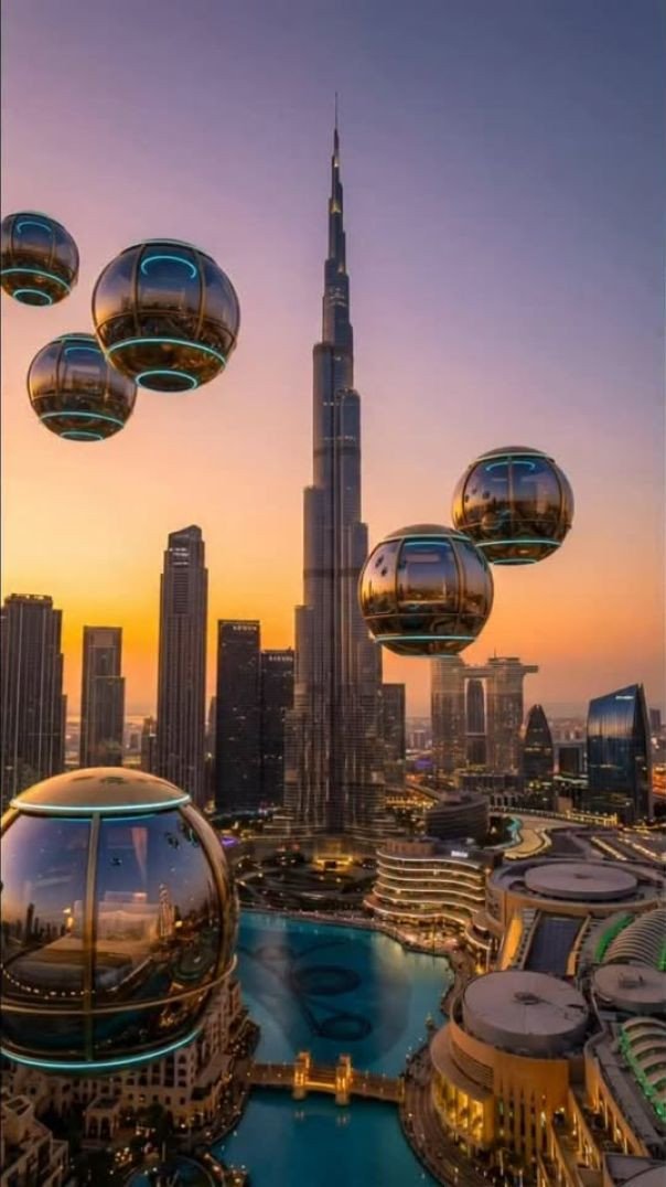 ⁣Imagina só... Dubai 2050. 🇦🇪 Suítes flutuantes acima das nuvens.