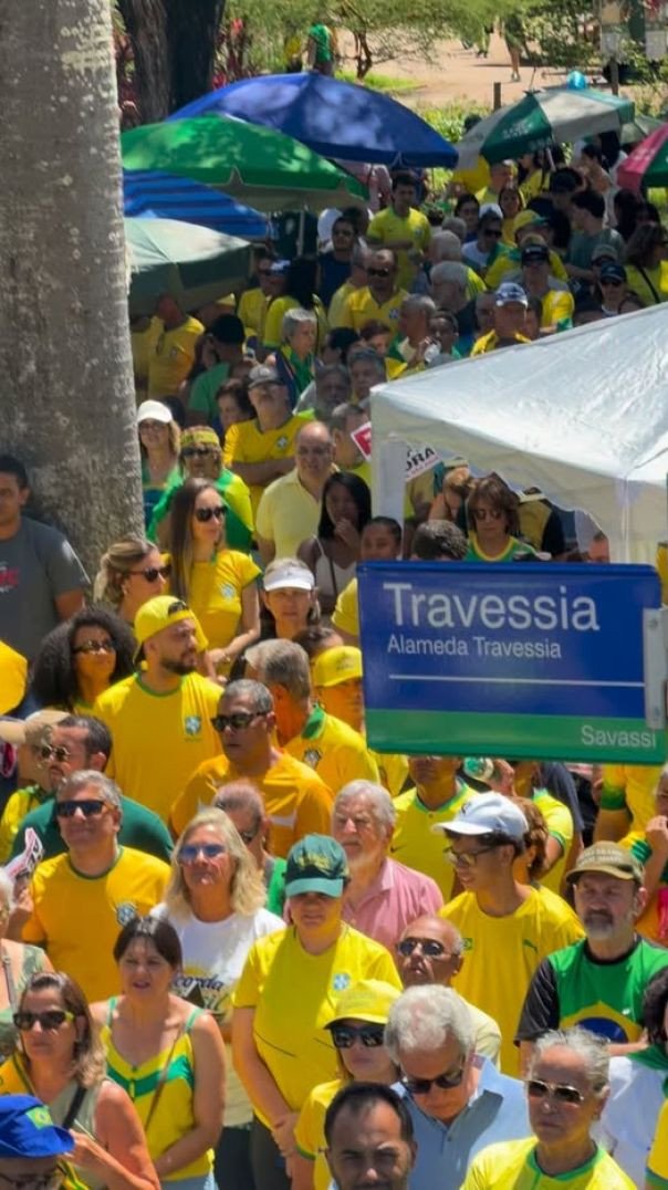 AGORA! 10h40, Praça da Liberdade (BH). Fora Lula, fora Moraes, fora Dias Toffoli!