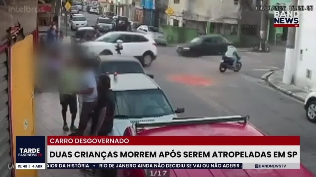 ⁣Novas imagens mostram duas crianças sendo atropeladas em Diadema, na Grande São Paulo