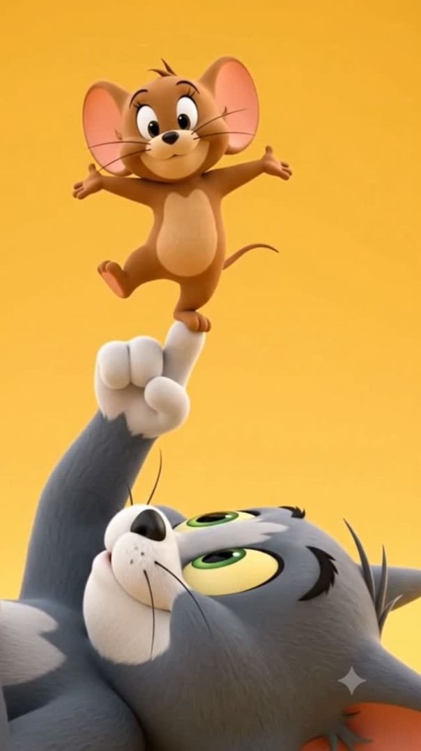 Tom 🐈_⬛ and Jerry 🐁 having funn together 🎀 #ai #aiart #aivideo❤️ #fyppppppppppppppppppppppppp