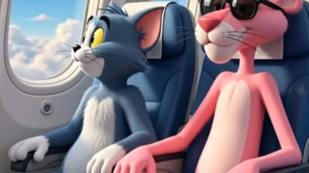O Tom e a Pantera No Avião! #desenhos